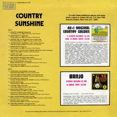Country Sunshine by Various Artists - album cover