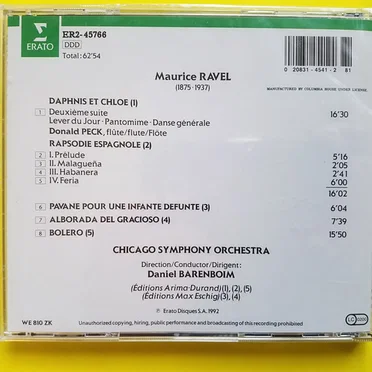 Bolero / Rapsodie Espagnole / Pavane / Alborada De Gracioso / Daphnis Et Chloé (Suite No. 2)