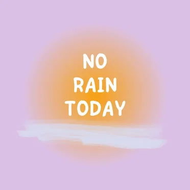 no rain today
