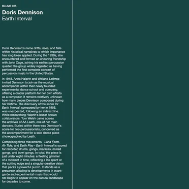 Earth Interval by Doris Dennison - album cover