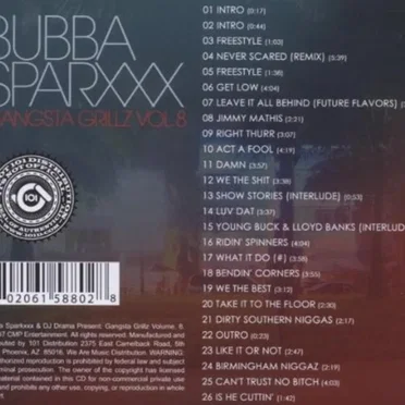 Gangsta Grillz 8 by Bubba Sparxxx - album cover