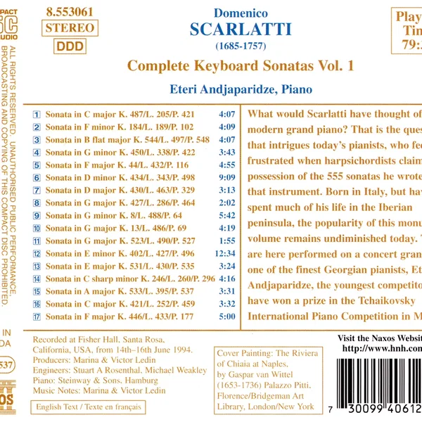 Complete Keyboard Sonatas, Volume 1