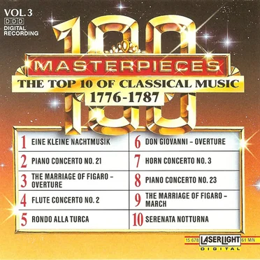 100 Masterpieces, Vol. 3: The Top 10 of Classical Music 1776–1787 by Various Artists - album cover