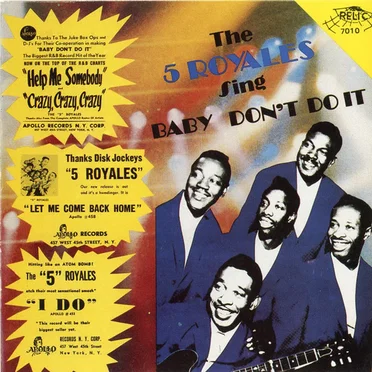 Sing Baby Don’t Do It by The 5 Royales - album cover