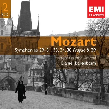 Symphonies 29-31, 33, 34, 38 "Prague" and 39