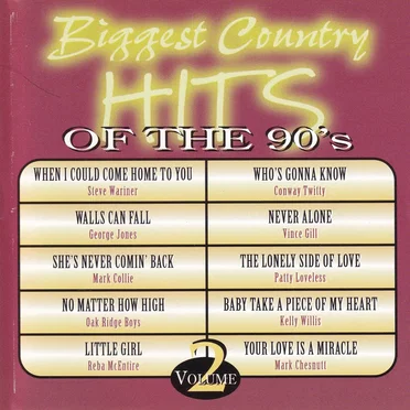 Biggest Country Hits Of The 90's Volume 2 by Various Artists - album cover