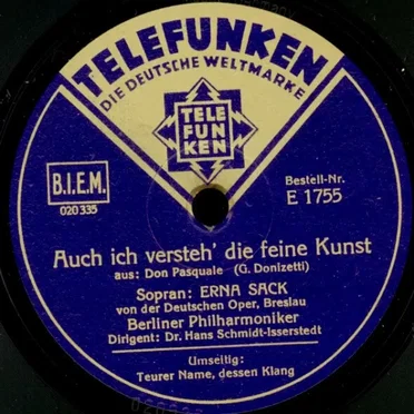 Auch ich versteh' die feine Kunst / Teurer Name, dessen Klang