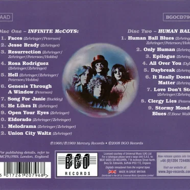 Infinite McCoys / Human Ball by The McCoys - album cover