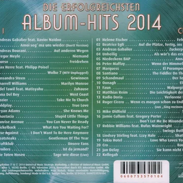 Die ultimative Chart Show: Die erfolgreichsten Album‐Hits 2014 by Various Artists - album cover