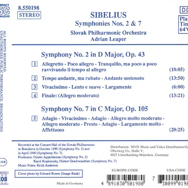Symphonies nos. 2 & 7