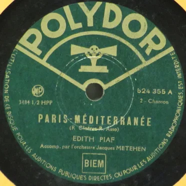 Paris‐Méditerranée / Un jeune homme chantait