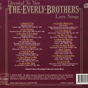 Devoted to You: The Everly Brothers Love Songs