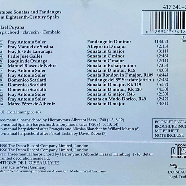 18th Century Spanish Sonatas and Fandangos