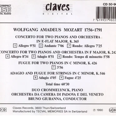 Concertos for 2 Pianos / Adagio and Fugue / Fugue for 2 Pianos
