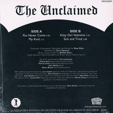 You Never Come by The Unclaimed - album cover