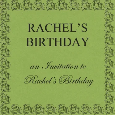 Rachel’s Birthday