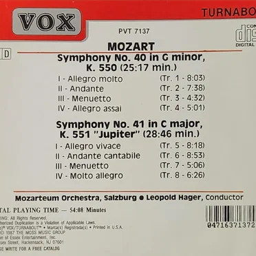 Symphonies nos. 40 & 41