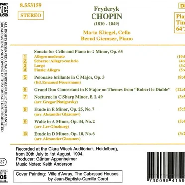 Cello Sonata / Polonaise Brillante / Grand Duo