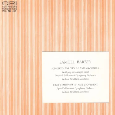 Concerto for Violin and Orchestra / First Symphony in One Movement