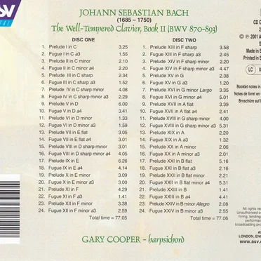 Bach: The Well-Tempered Clavier, Book II