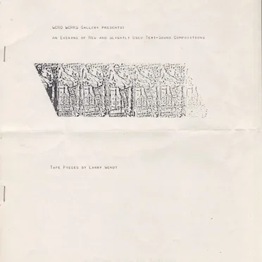 New And Slightly Used Text-Sound Compositions