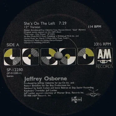 She’s on the Left by Jeffrey Osborne - album cover