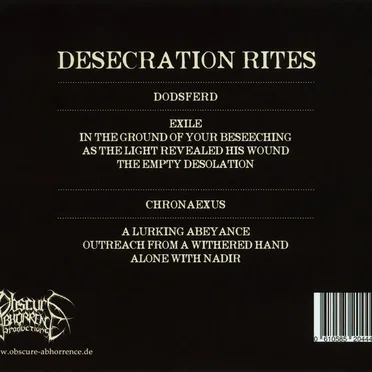 Desecration Rites by Dødsferd - album cover