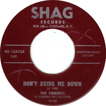 Don't Bring Me Down / Mac Dougal Street by The Cindells - album cover