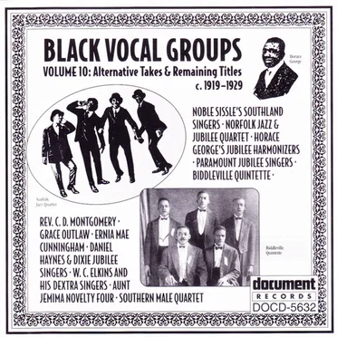 Black Vocal Groups Volume 10: Alternative Takes & Remaining Titles (1919-1929) by Various Artists - album cover