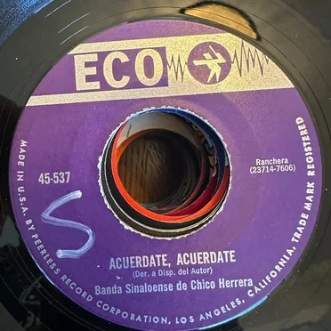 Acuérdate, acuérdate / Las menuderas by Banda Sinaloense de Chico Herrera - album cover