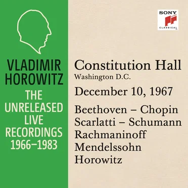 Vladimir Horowitz in Recital at Constitution Hall Washington D.C. December 10 1967
