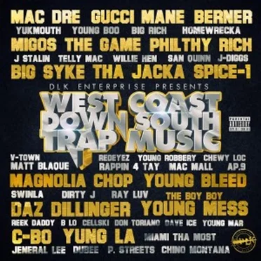 West Coast Down South Trap Music by Various Artists - album cover