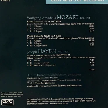 Mozart Piano concertos Nos. 13 & 23 etc