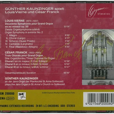 Franck: Trois Choral / Vierne: Deuxième Symphonie