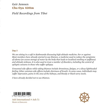 Cho Oyu 8201m: Field Recordings From Tibet