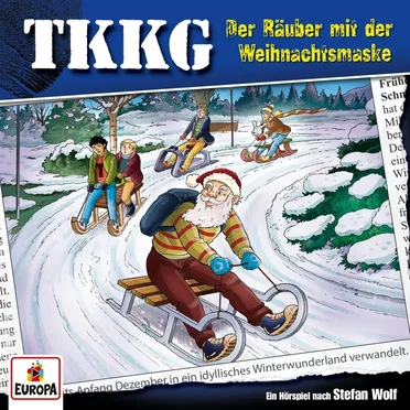 TKKG 203: Der Räuber mit der Weihnachtsmaske by Stefan Wolf - album cover