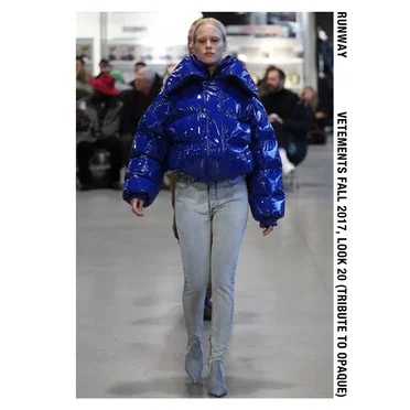 Vetement Fall 2017, look 20 (Tribute to Opaque)