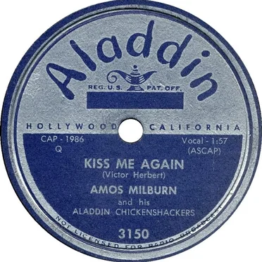 Greyhound / Kiss Me Again by Amos Milburn and His Aladdin Chickenshackers - album cover
