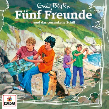 Fünf Freunde, Episode 119: und das versunkene Schiff by Enid Blyton - album cover