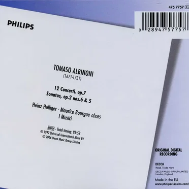 12 Concerti, op. 7 / 2 Sonatas, op. 2