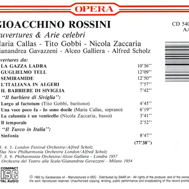 Ouvertures & Arie celebri