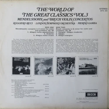 The World of the Great Classics, Vol. 3: Violin Concertos