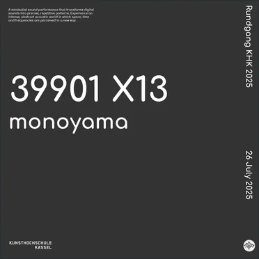 39901 X13 by MONOYAMA - album cover