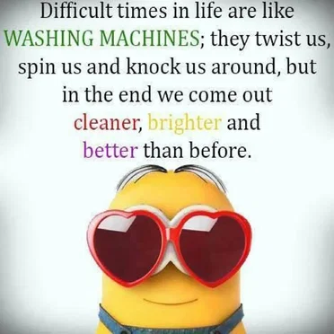 office minion doing his job to then be picked up and shoved in the washing machine