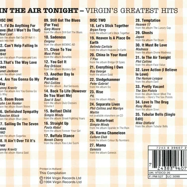 In the Air Tonight: Virgin’s Greatest Hits by Various Artists - album cover