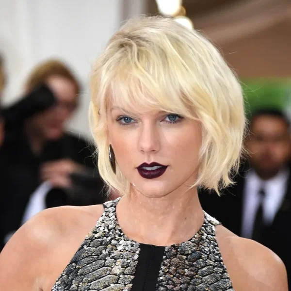 Blonde Hair and Black Lipstick
