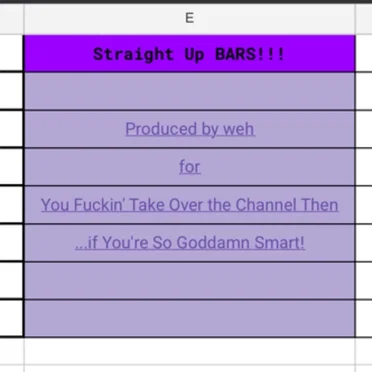 yeah this is straight up BARS