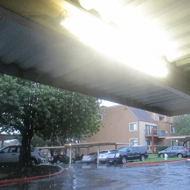 Morning Storm [Recorded From Underneath Metal Parking Sapce Awning]