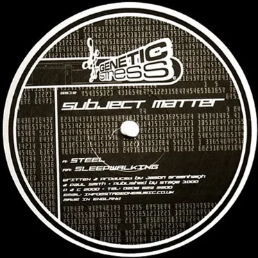 Steel / Sleepwalking by Subject Matter - album cover