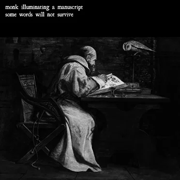Some Words Will Not Survive by monk illuminating a manuscript - album cover